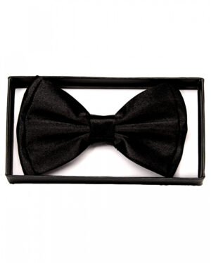 Schwarze Satin Fliege Deluxe