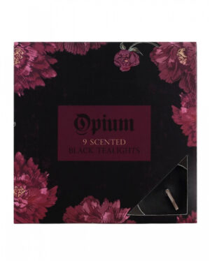 Schwarze Teelichter Opium Parfümiert 9 St.