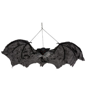 Schwarze Vampir Fledermaus mit Fetzenflügel 60cm