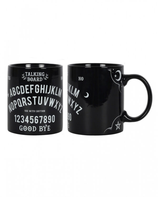 Schwarzer Ouija Brett Kaffeebecher
