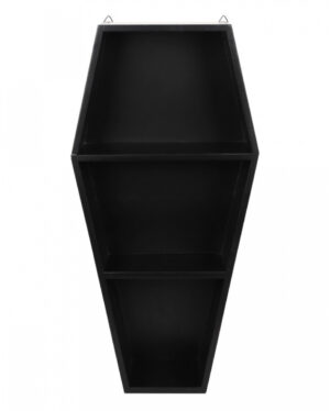 Schwarzes Gothic Sarg Regal 50cm