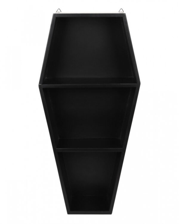 Schwarzes Gothic Sarg Regal 50cm
