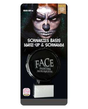 Schwarzes Halloween Basis Make-up & Schwamm