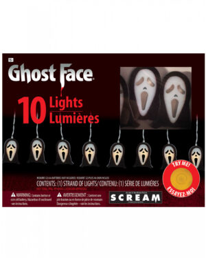 Scream Ghost Face Lichterkette mit 10 LEDs