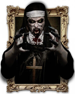 Selbstklebende 3D Deko Folie Zombie Nonne