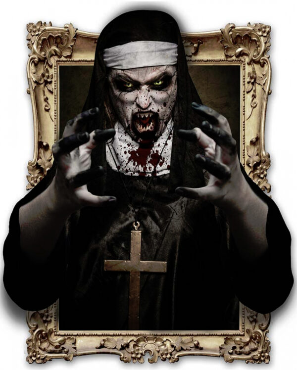 Selbstklebende 3D Deko Folie Zombie Nonne