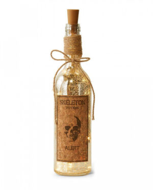 Skeleton Potion Silberglas Flasche mit LED