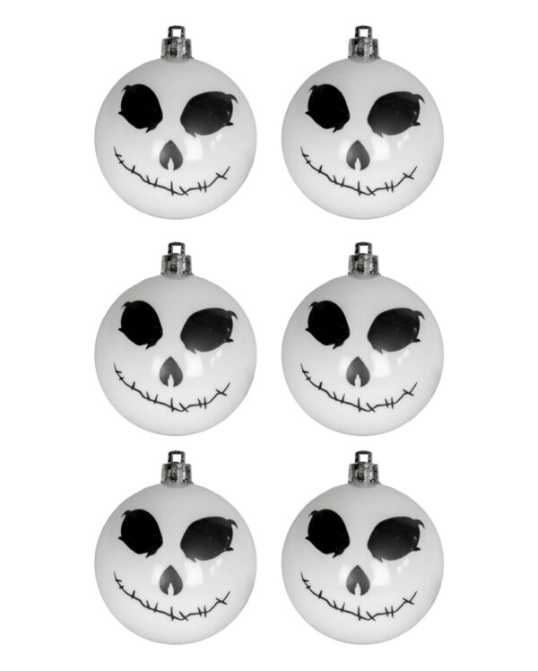 Skeleton Weihnachtskugeln Ø 6cm - 6 Stück