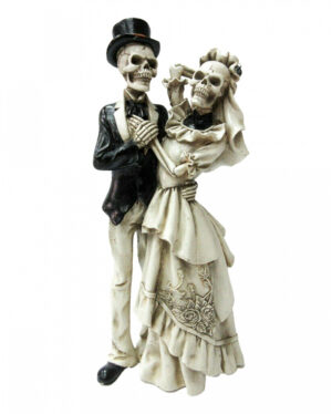 Skelett Hochzeitspaar "Love Never Dies" 34 cm