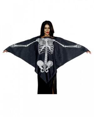 Skelett Kostüm Poncho