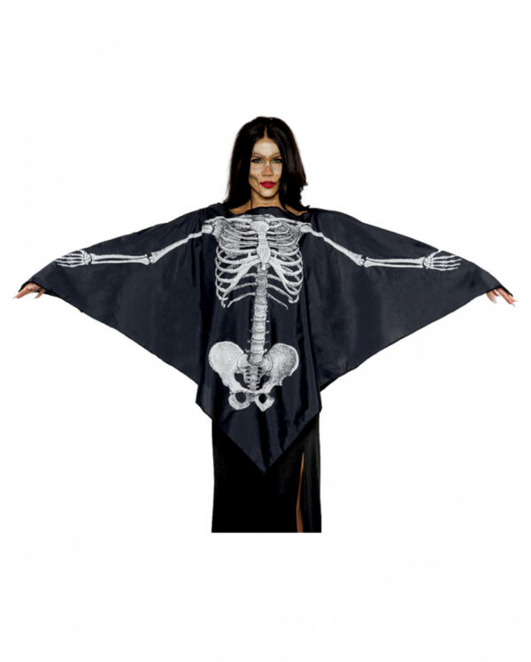 Skelett Kostüm Poncho