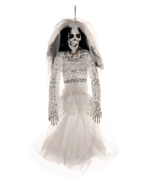 Skelettbraut im Hochzeitskleid Hängefigur 40cm