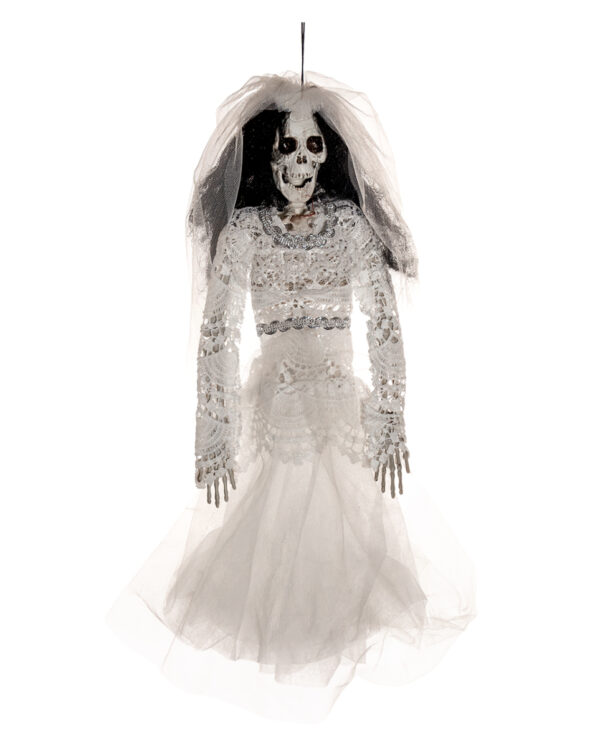 Skelettbraut im Hochzeitskleid Hängefigur 40cm