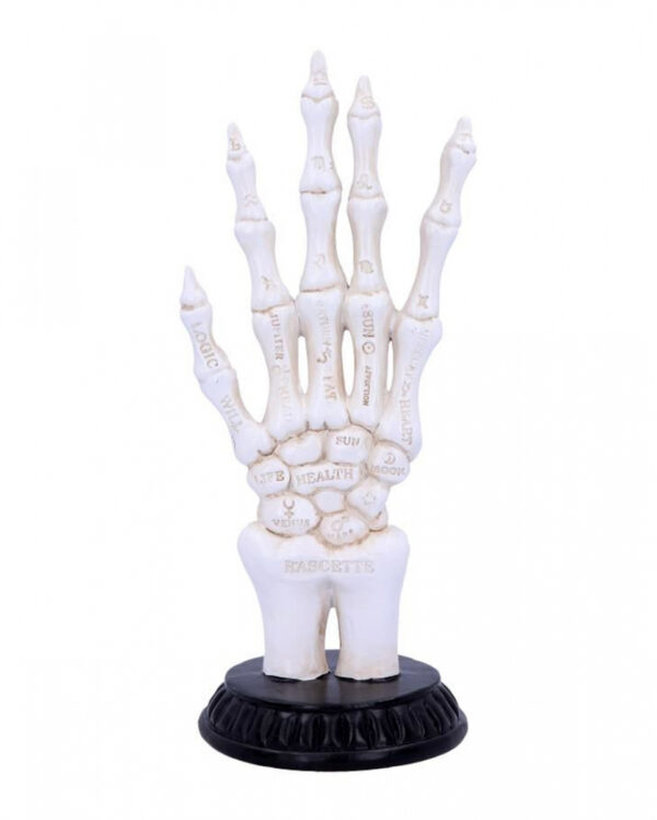 Skeletthand mit Wahrsage Symbolen