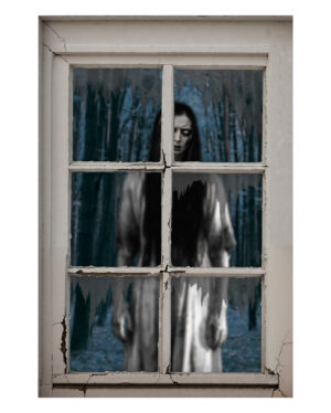 Spooky Geistermädchen Halloween Fensterdeko