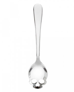 Spooky Totenkopf Zuckerlöffel Silber