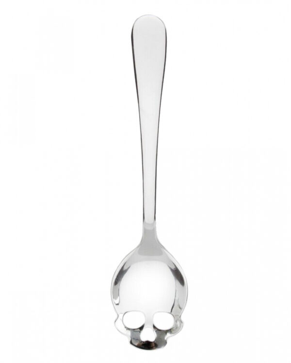 Spooky Totenkopf Zuckerlöffel Silber