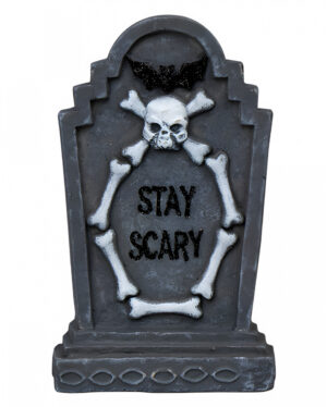 Stay Scary Deko Grabstein mit Fledermaus 14