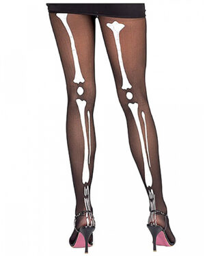 Strumpfhose mit Skelettmotiv