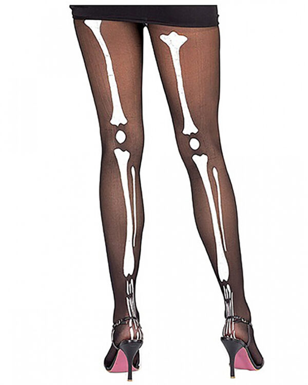 Strumpfhose mit Skelettmotiv