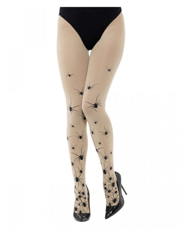 Strumpfhose mit Spinnen Aufdruck