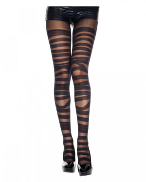 Strumpfhose mit Verband Design schwarz