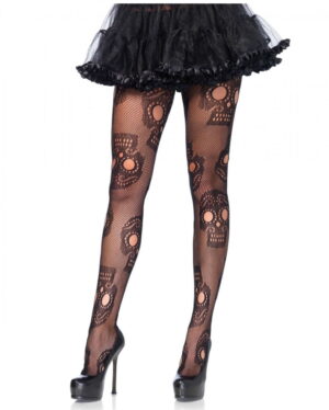 Sugar Skull Netzstrumpfhose