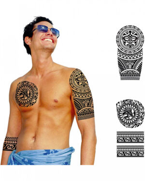 Temporäre Tattoos im Maori Design