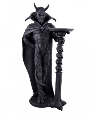 Teufelsbutler mit Totenkopfsäule als Beistelltisch