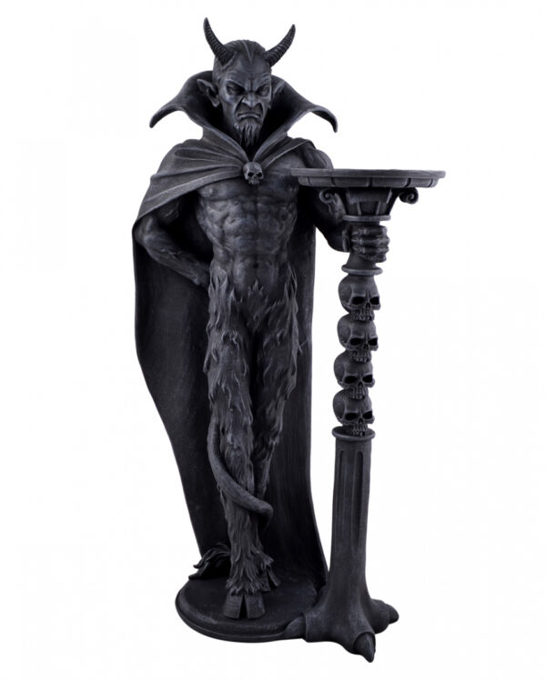 Teufelsbutler mit Totenkopfsäule als Beistelltisch