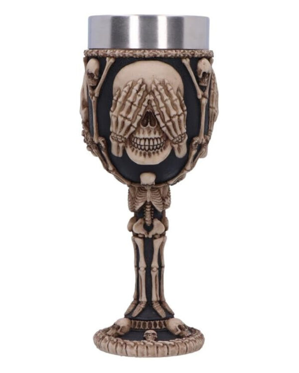 Three Wise Skeleton Kelch 20cm
