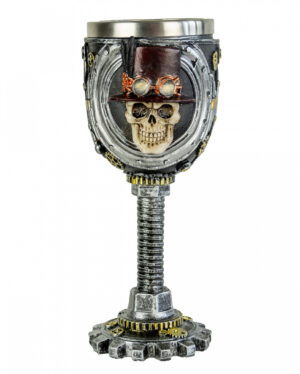 Totenkopf Steampunk Kelch 19cm