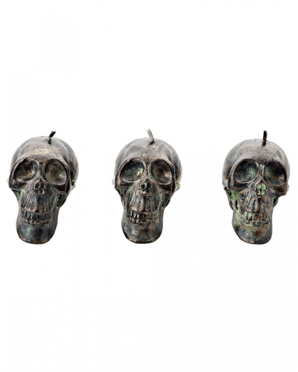 Totenkopf Teelichter 3er-Set