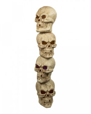 Totenkopf Turm mit 4 Schädeln & Licht 120cm