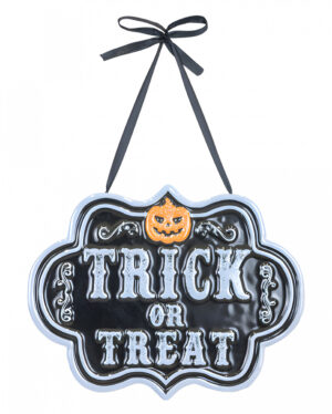 Trick or Teat Metallschild 25cm