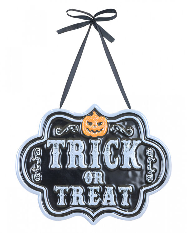 Trick or Teat Metallschild 25cm