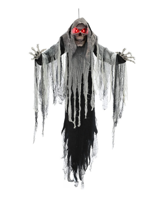 Unheimliches Skelett Phantom Hängefigur mit Licht & Sound 182cm