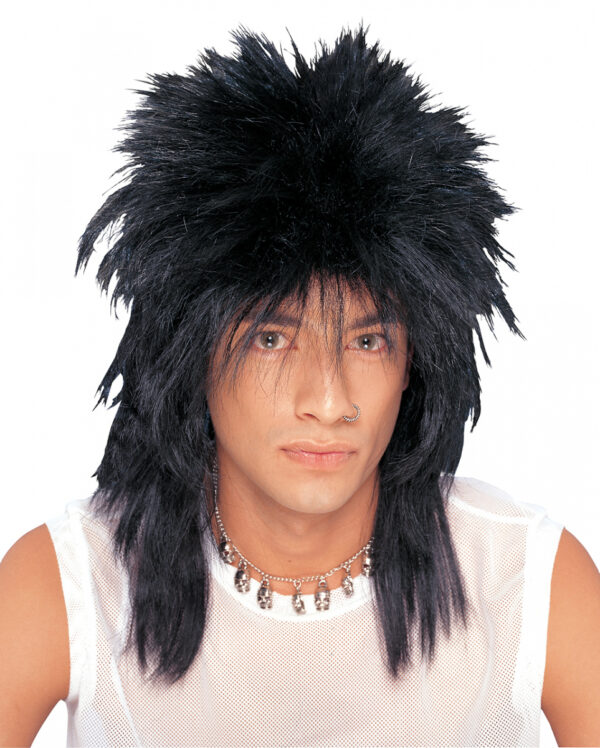 Unisex Pop & Rockstar Perücke schwarz