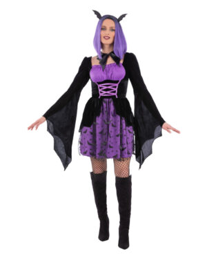 Vampiress Fledermaus Cosplay Damen Kostüm L