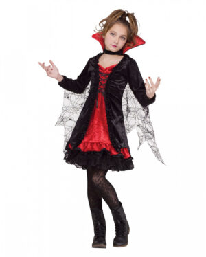 Vampiress Kinder Kostümkleid mit Spitze S