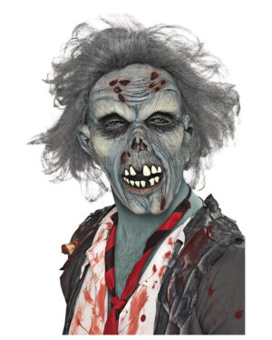 Verrottete Zombie Maske mit Haaren
