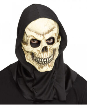 Verrotteter Totenschädel Maske mit Kapuze
