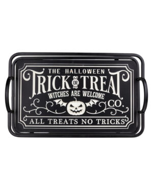 Vintage Halloween Holztablett "Trick or Treat"