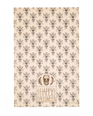 Vintage Happy Halloween & Skull Geschirrtuch