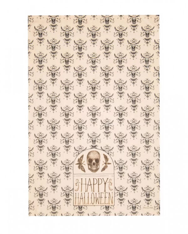 Vintage Happy Halloween & Skull Geschirrtuch