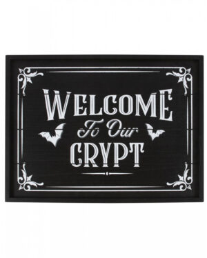 "Welcome to our Crypt" Wandbild 40cm
