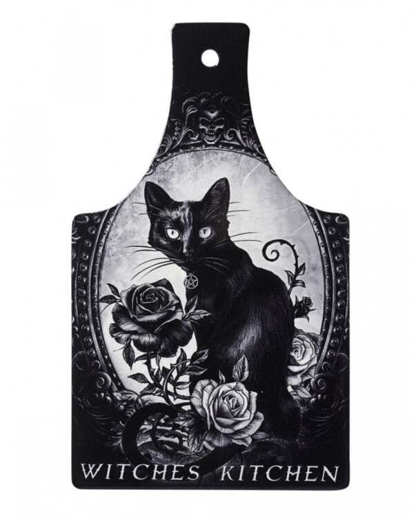 Witches Kitchen mit Katze Schneidbrett & Servierplatte