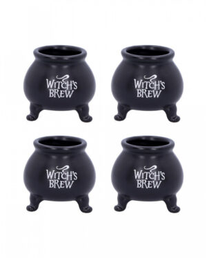 Witch's Brew Kessel Shotglas 4 Stück