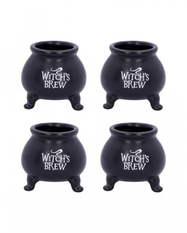 Witch's Brew Kessel Shotglas 4 Stück