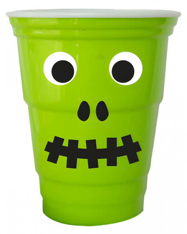 Zombie Monster Becher mit Wackelaugen
